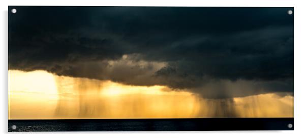 rain at sunset  Acrylic by Gail Johnson