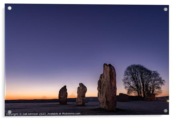 Avebury Stone Circle Neolithic and Bronze Age ceremonial site at Acrylic by Gail Johnson