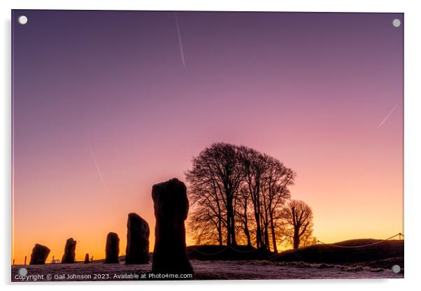 Avebury Stone Circle Neolithic and Bronze Age ceremonial site at Acrylic by Gail Johnson