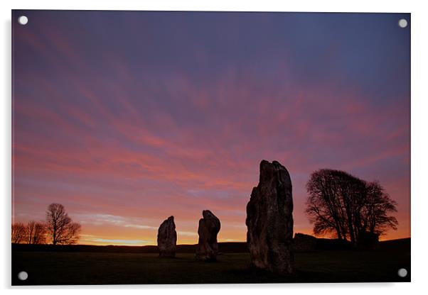 Avebury Stone Circle Acrylic by Gail Johnson