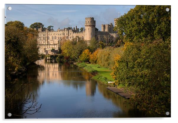 Warwick castle Acrylic by Gail Johnson