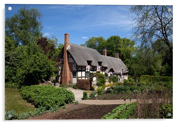 Anne Hathaway's Cottage Acrylic by Gail Johnson