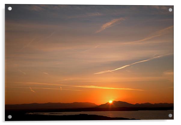 Sunrise over Snowdonia Acrylic by Gail Johnson