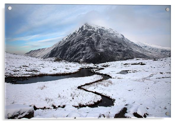 Snowdonia in Winter Acrylic by Gail Johnson