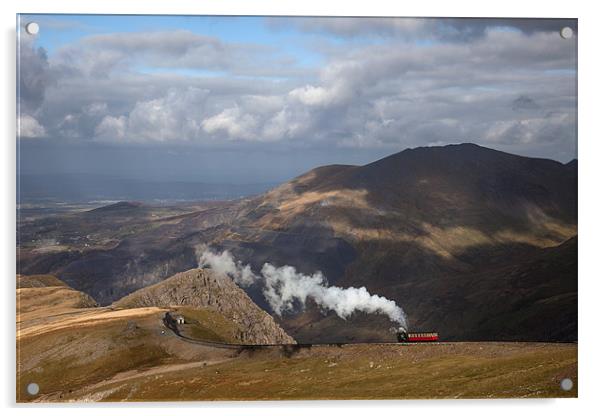 Snowdon Mountain Railway Acrylic by Gail Johnson