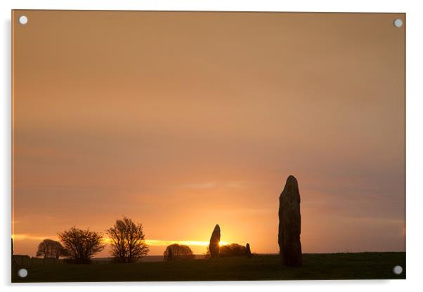 Avebury Stone Circle Acrylic by Gail Johnson