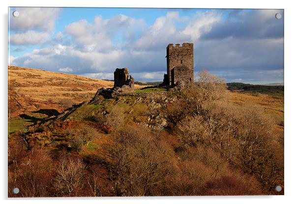 Dolwyddelan Castle Acrylic by Gail Johnson