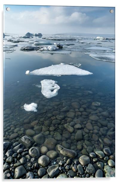 Icelandic Views Jökulsarlon glacier lagoon Acrylic by Gail Johnson