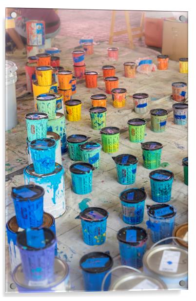 Pots of paint Acrylic by Gail Johnson