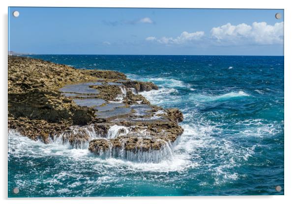   Shete Boka National park Curacao views Acrylic by Gail Johnson