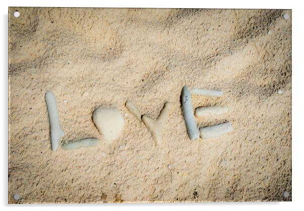 Love on the beach Acrylic by Gail Johnson