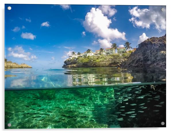  Lagun   Views around Curacao Acrylic by Gail Johnson