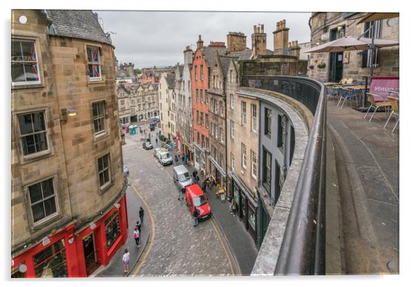  Edinburgh City , Scotland Acrylic by Gail Johnson
