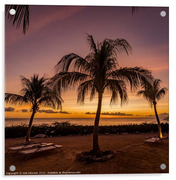 Caribbean Sunset  Acrylic by Gail Johnson