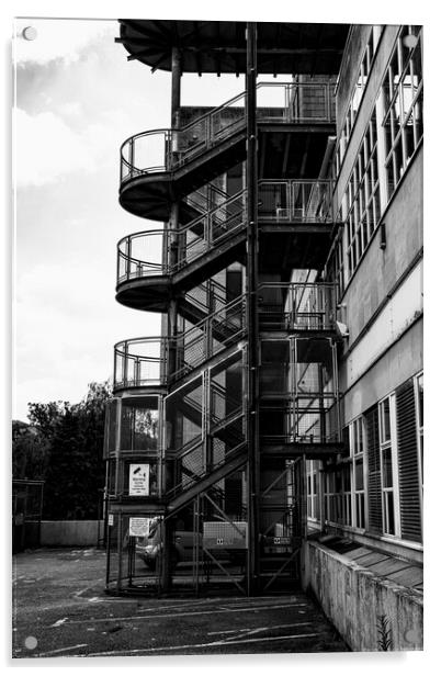 External Staircase Acrylic by Glen Allen