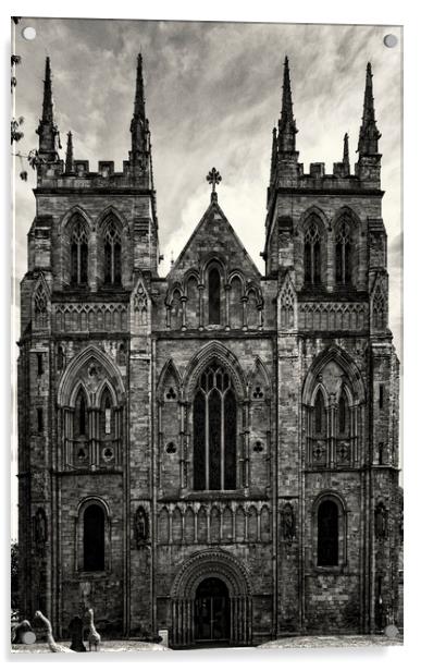 Selby Abbey - Mono Acrylic by Glen Allen