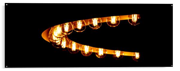 Arc of LED Bulbs Acrylic by Glen Allen
