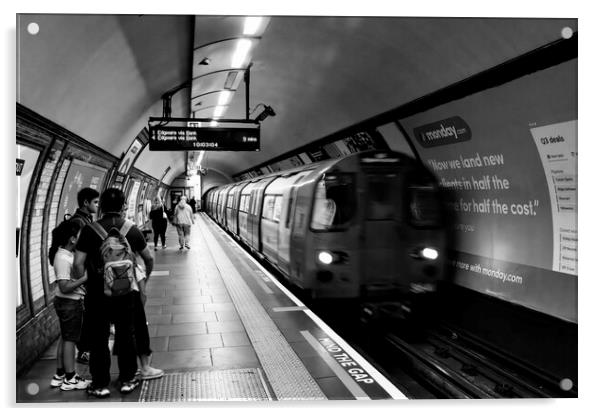 London Underground 03 High Contrast Acrylic by Glen Allen