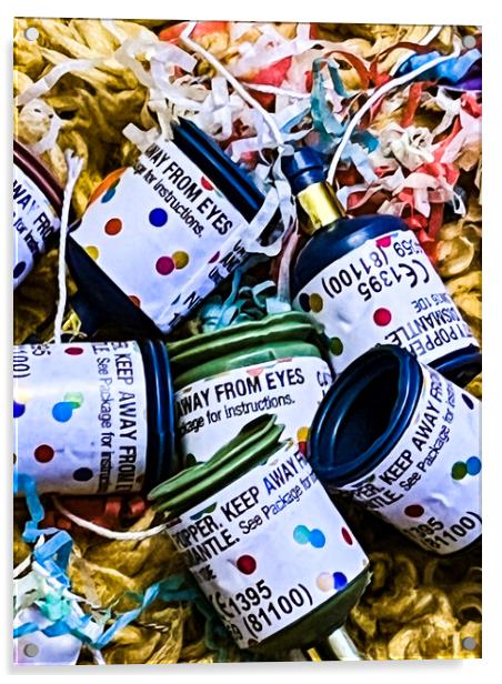 Party Poppers - Popped Acrylic by Glen Allen