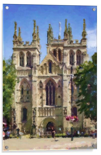 Selby Abbey Digital Art Acrylic by Glen Allen