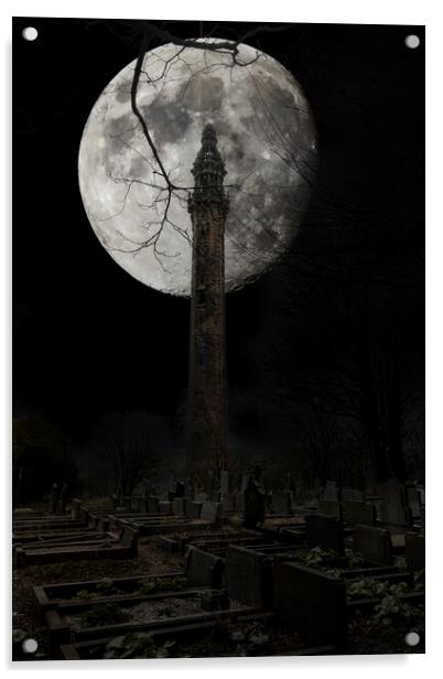 Wainhouse Tower Digital Art Acrylic by Glen Allen