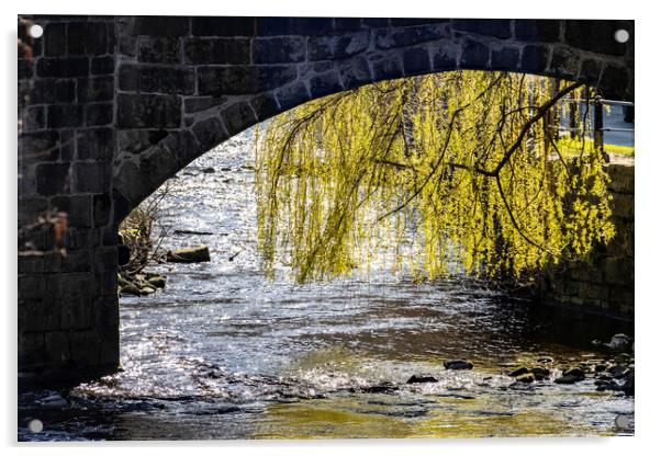 Old Pack Horse Bridge 02 - Hebden Bridge Acrylic by Glen Allen