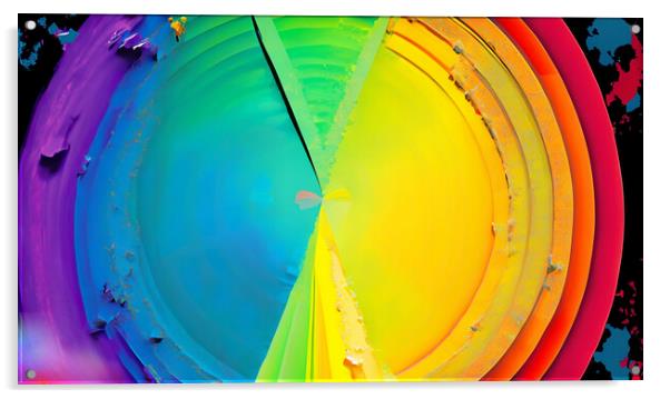Colour wheel 02 Acrylic by Glen Allen