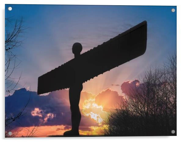 Angel of The North 01 2023 Acrylic by Glen Allen