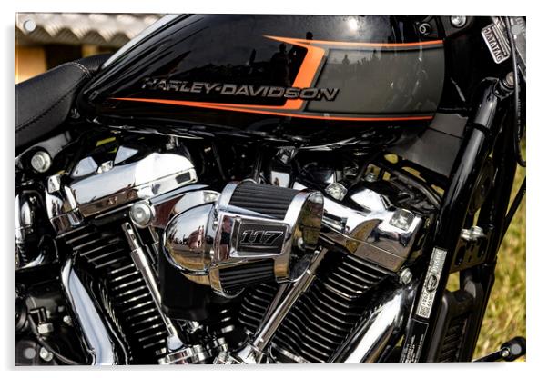 Harley Davidson 117 Acrylic by Glen Allen