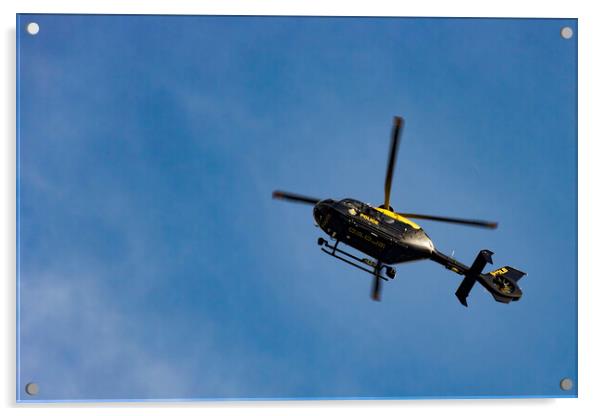 Police Helicopter Acrylic by Glen Allen