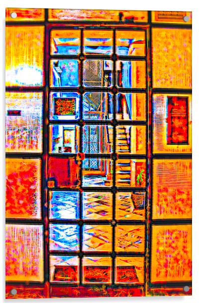 Inside the Hotel - Abstract Acrylic by Glen Allen