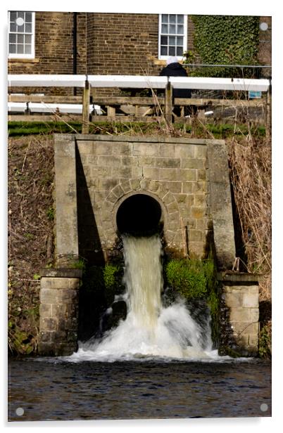 Canal Basin Water Overflow Acrylic by Glen Allen