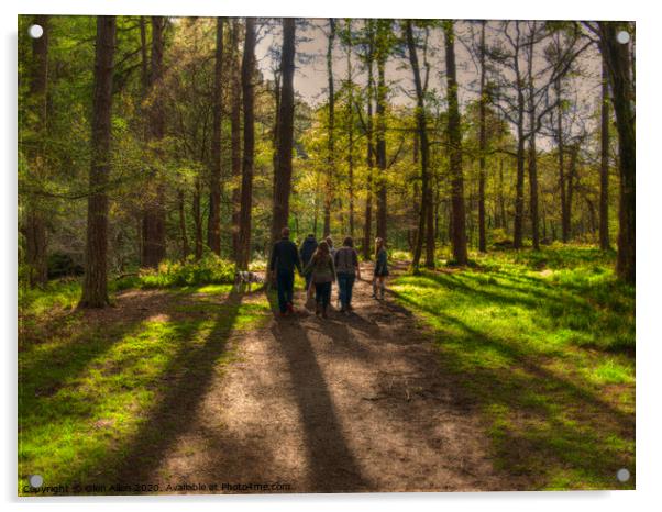 A walk in the woods Acrylic by Glen Allen