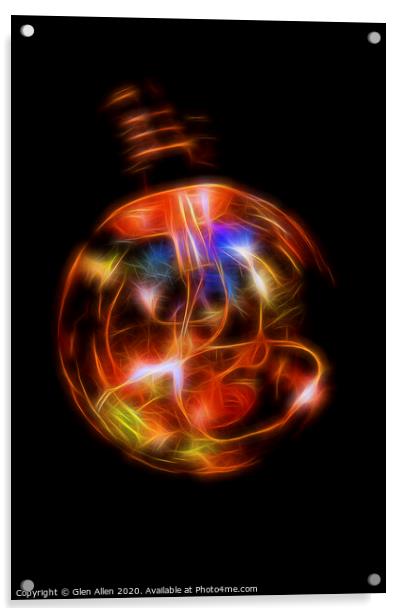 Bauble Neon 1 Acrylic by Glen Allen