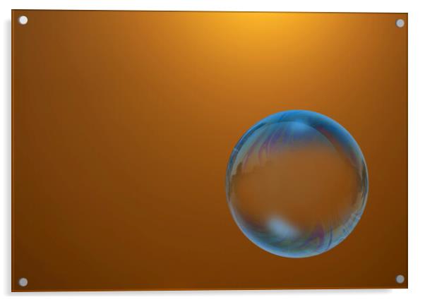 Blue Bubble Acrylic by Glen Allen