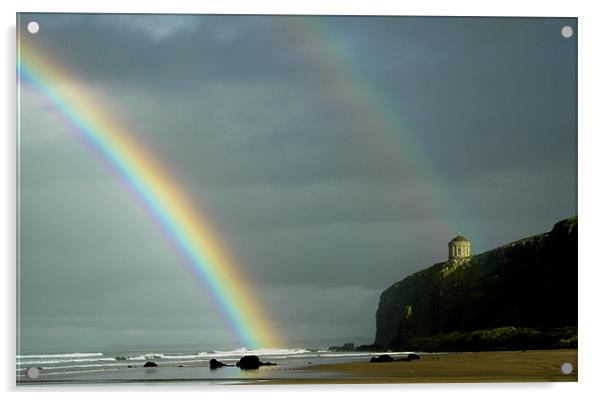 Mussenden Rainbow Acrylic by Stephen Maxwell