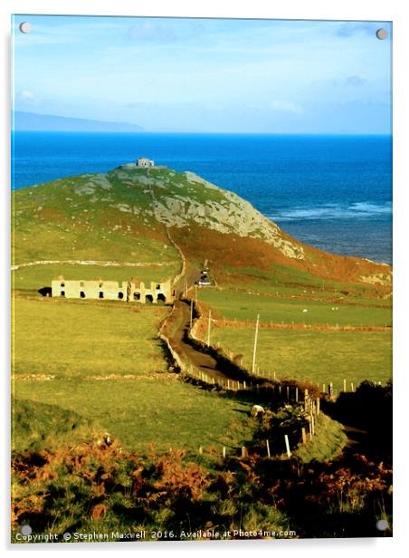 The Road To Torr Head Acrylic by Stephen Maxwell