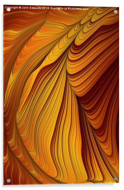 Tigers Eye Abstract Acrylic by John Edwards