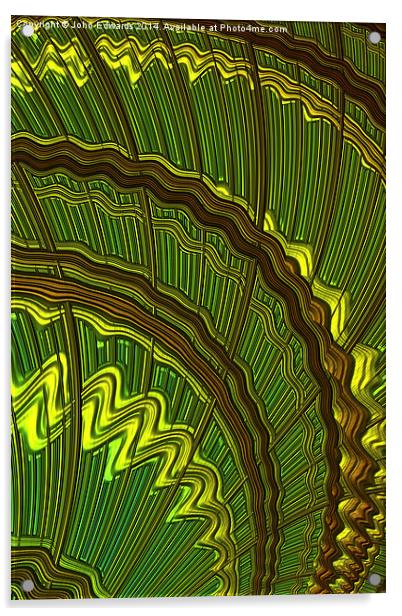 Celtic Harp Abstract Acrylic by John Edwards
