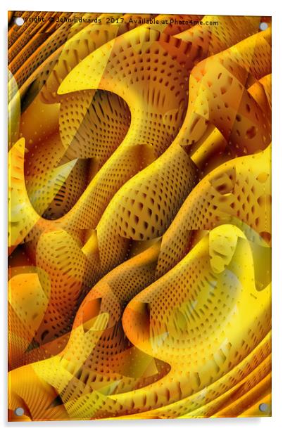 Abstract Honeycomb Acrylic by John Edwards
