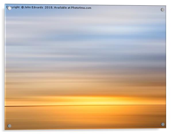 Silken Sunset Acrylic by John Edwards