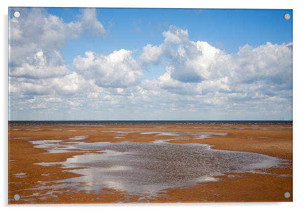 Wet Sand, Old Hunstanton  Acrylic by John Edwards