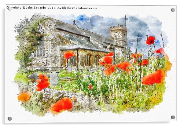 St Mary the Virgin, South Wootton Acrylic by John Edwards