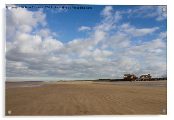 Brancaster Beach Acrylic by John Edwards