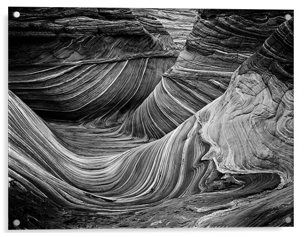 the wave - Black & White 6 Acrylic by Sharpimage NET