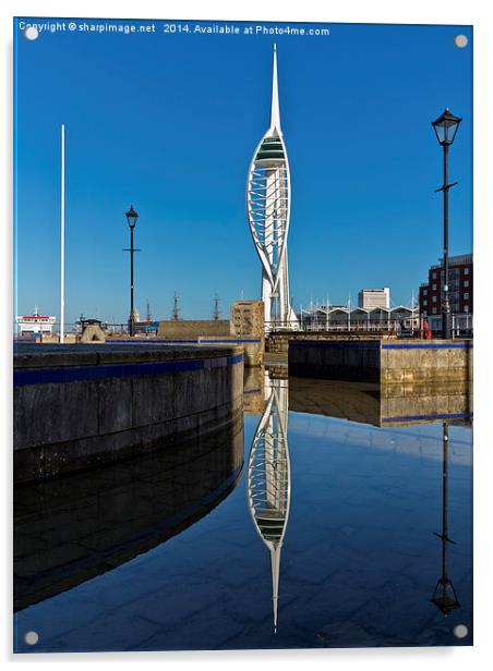 Spinnaker Tower Reflection Acrylic by Sharpimage NET
