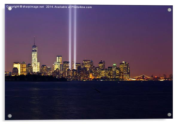 9/11 Tribute in Light from Liberty Park Acrylic by Sharpimage NET