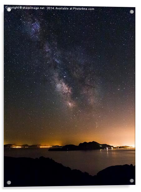Milky Way over Mallorca Acrylic by Sharpimage NET