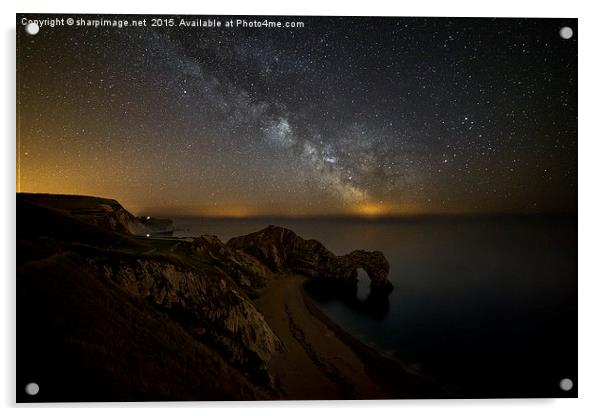 Milky Way over Durdle Door Acrylic by Sharpimage NET