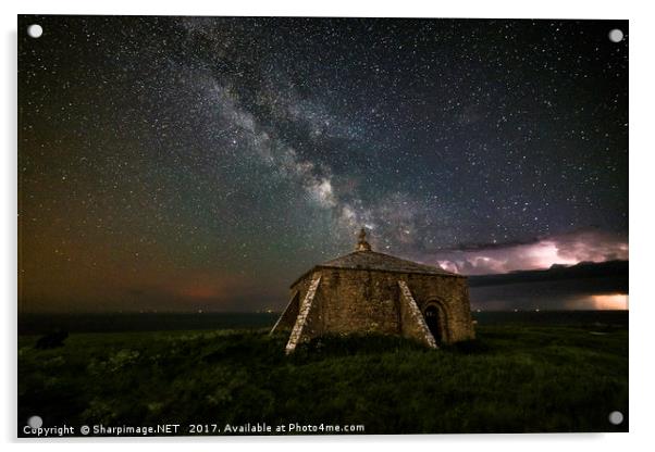 St Aldhelm's Chapel Milky Way Acrylic by Sharpimage NET
